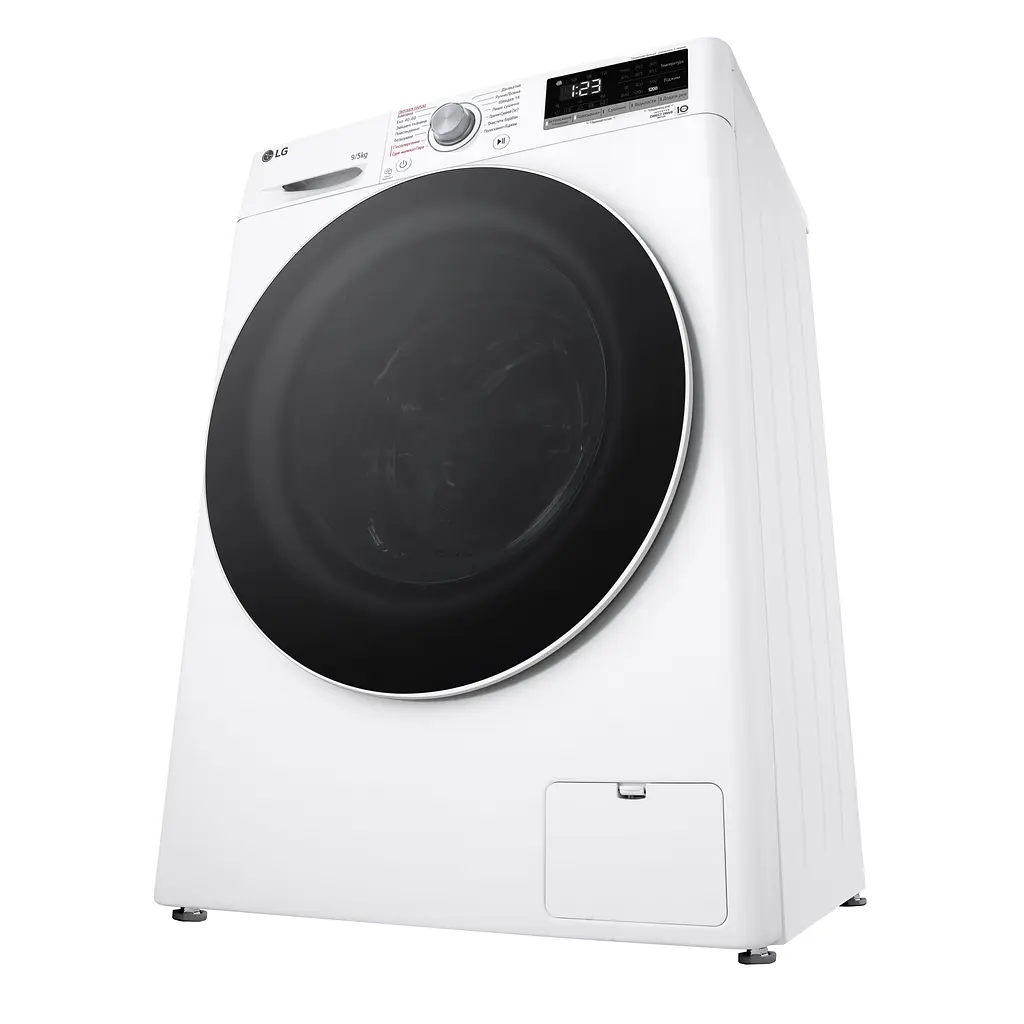 Прально-сушильна машина LG фронтальна 9(5) кг 1200 А 48 см дисплей пара інвертор білий - фото 5