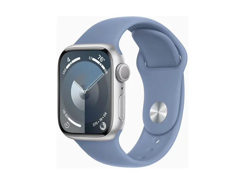 Смарт-годинник Apple Watch Series 9 GPS 41mm Silver Aluminum Case w. Storm Blue S. Band - S/M (MR903) - фото 2