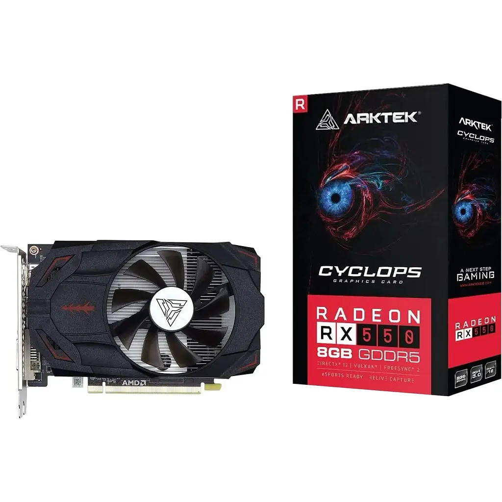 Відеокарта Arktek AMD Radeon RX 550 8GB 128-bit DVI/HDMI/DP (AKR550D5S8GH1) (GDDR5, 128 bit, PCI-E 3.0 x16) - фото 5