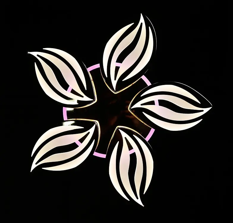 Люстра стельова LED Splendid Ray LK23/6, 160W, білий, хром, сучасний стиль з пультом, димер, 62см - фото 5