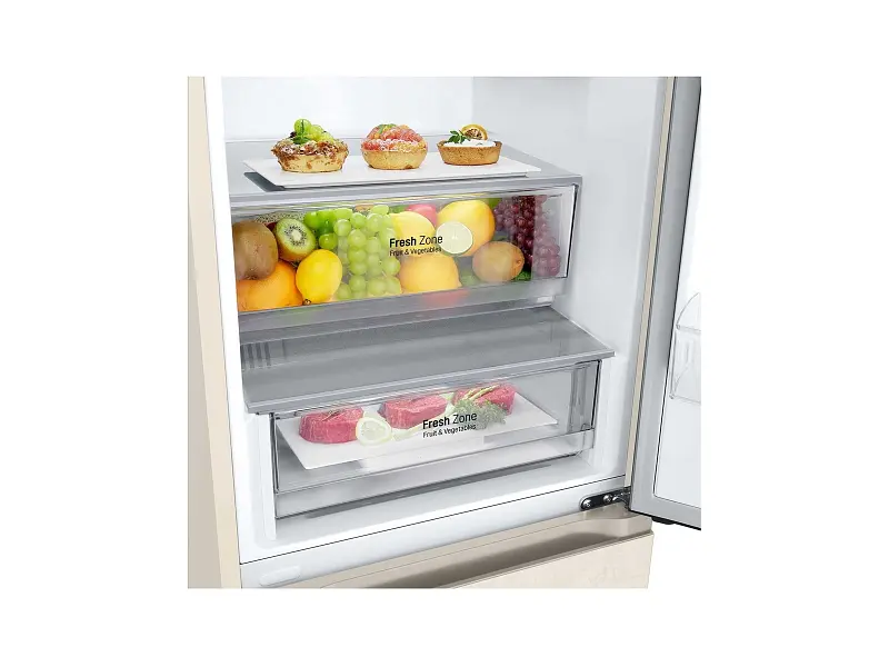Холодильник з морозильною камерою LG GC-B509FEMW - фото 4