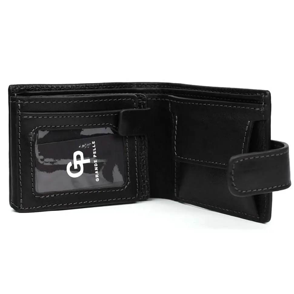 Портмоне из флотара с хлястиком GRANDE PELLE 11х9х2.5 см acs0032095 - фото 6