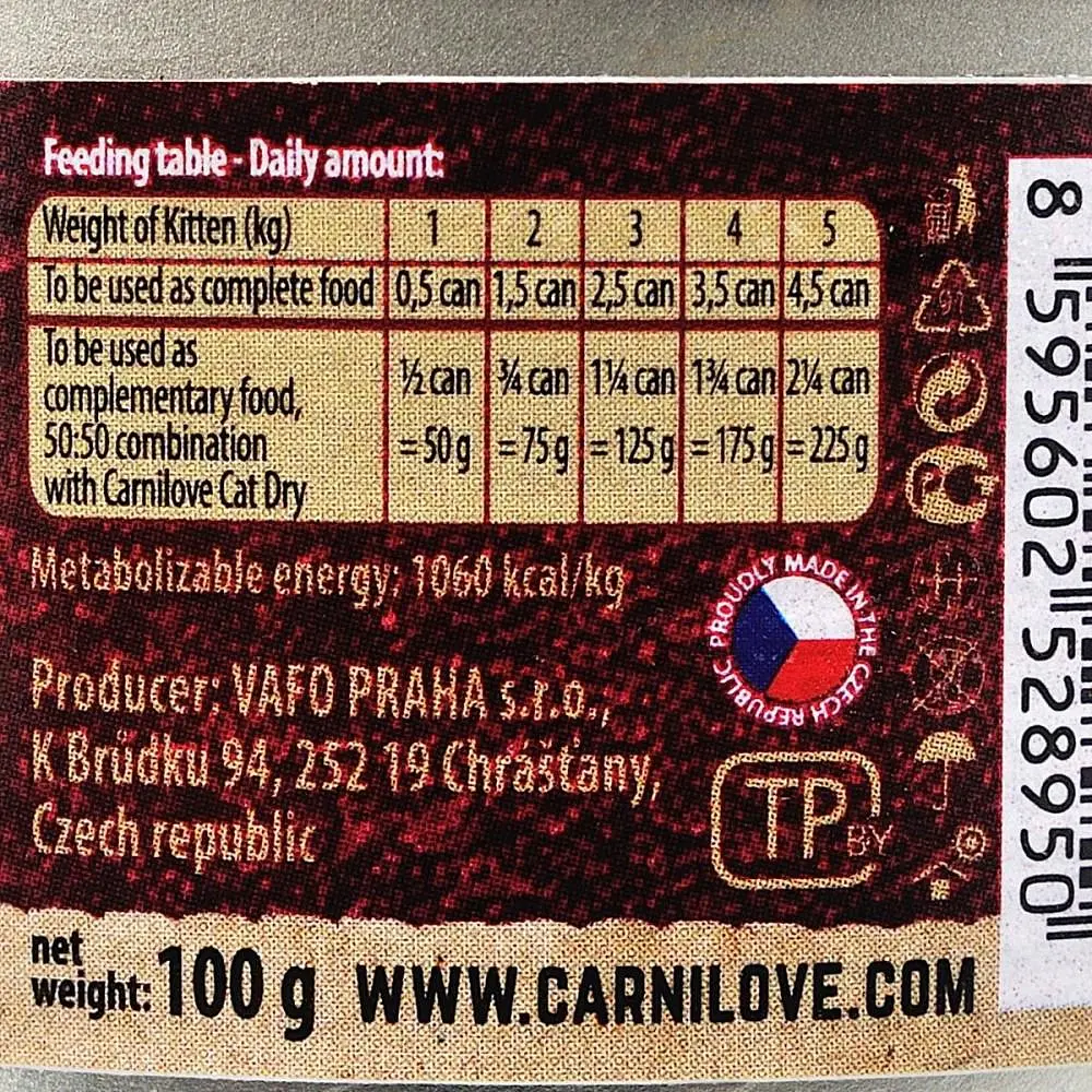 Корм вологий Carnilove Kitten k консерви для котят з індичкою та лососем 100 г - фото 4