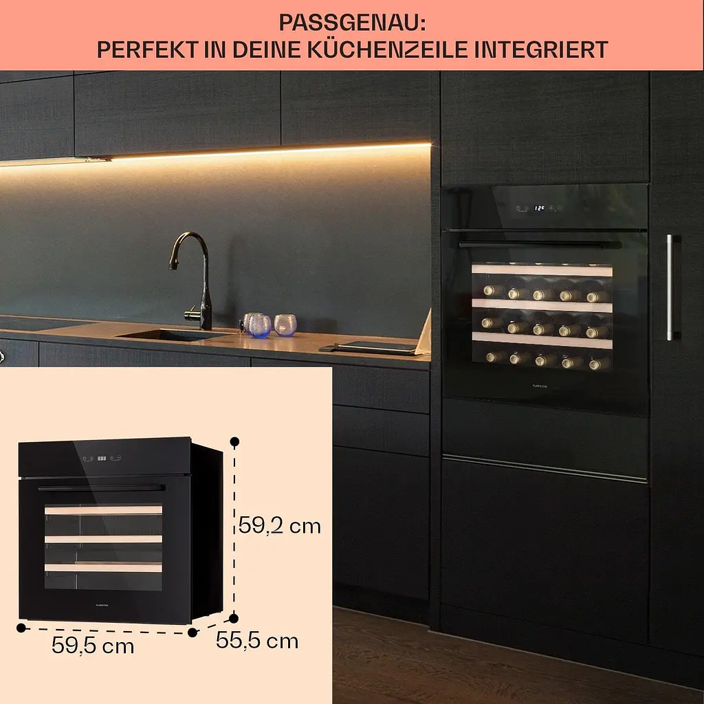 Винний холодильник вбудований Klarstein Vinsider 30 Uno (10041357) - фото 6