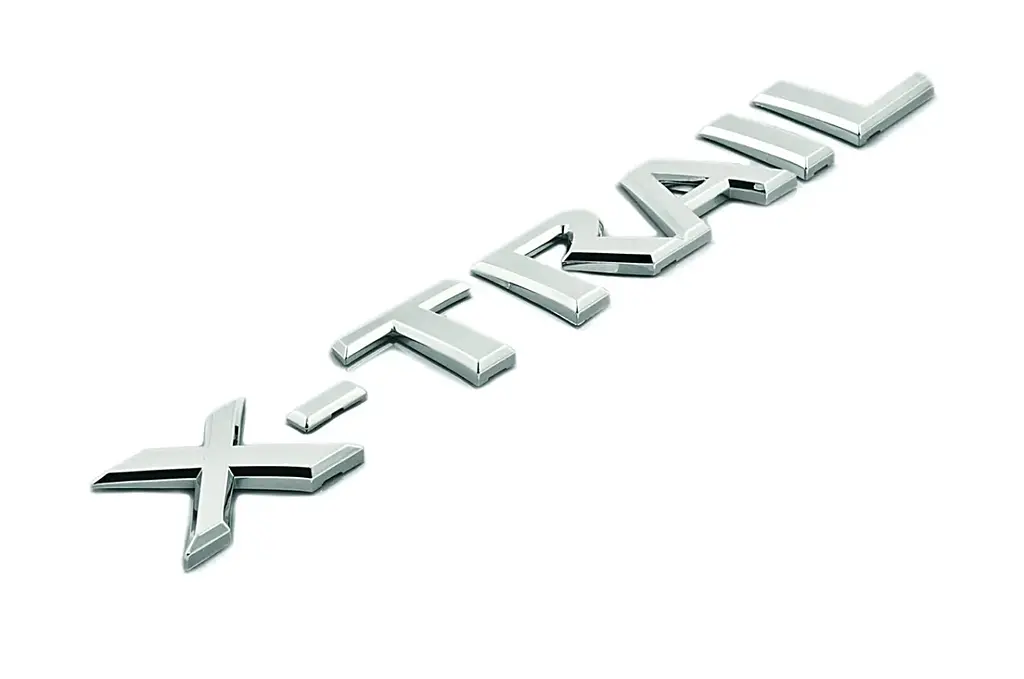 Емблема напис X-TRAIL Хром на скотчі (Габарити 230 мм) ЕМ 171203 - фото 2