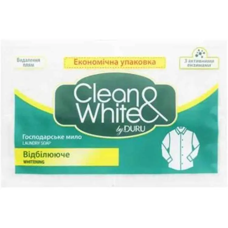 Мило господарське DURU відбілююче госп clean&white 4*120г