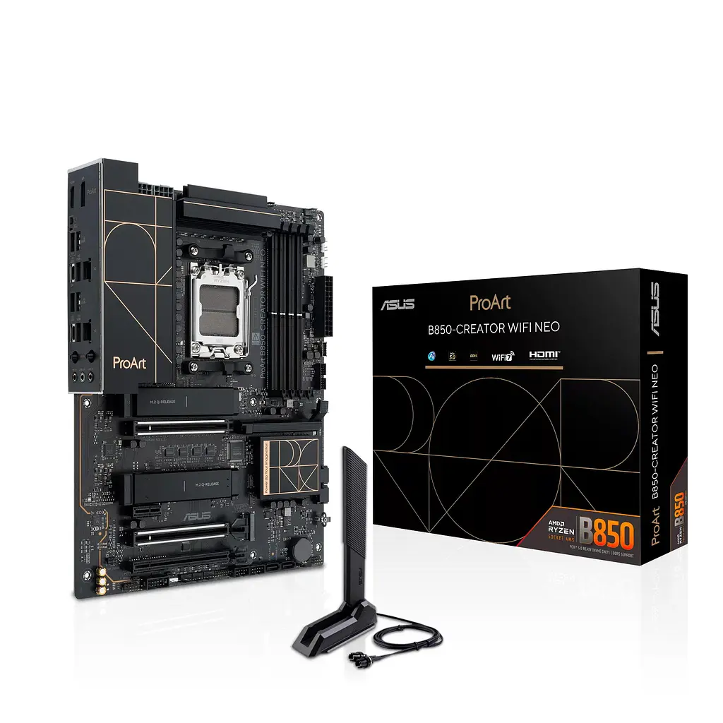 ASUS Материнська плата ASUS PROART B850-CREATOR WIFI NEO sAM5 B850 4xDDR5 M.2 HDMI DP USB Type-C Wi-Fi BT ATX - фото 9