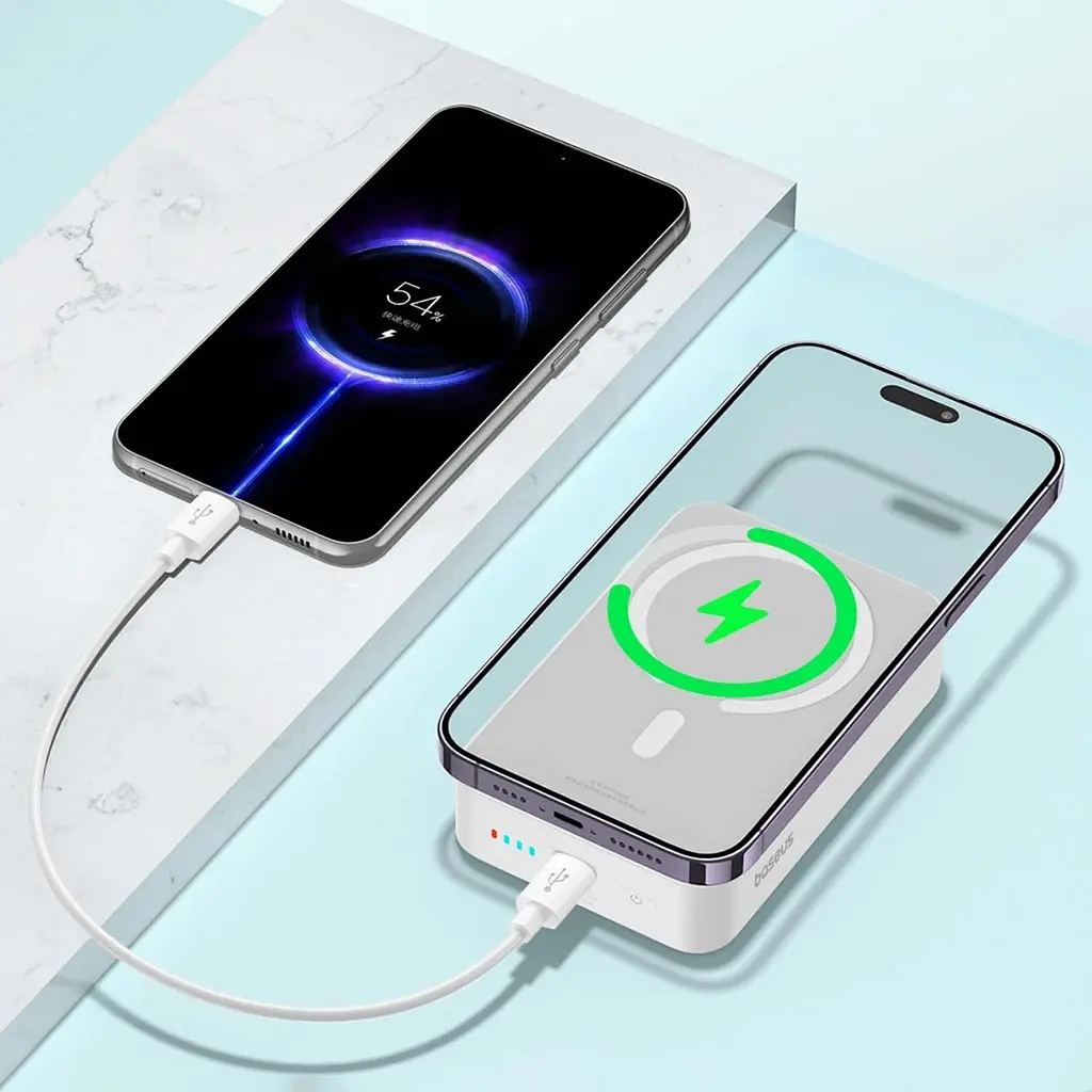 Зовнішній MagSafe акумулятор Baseus EnerFill FM41 Power Bank 20000mAh 20W White - фото 7