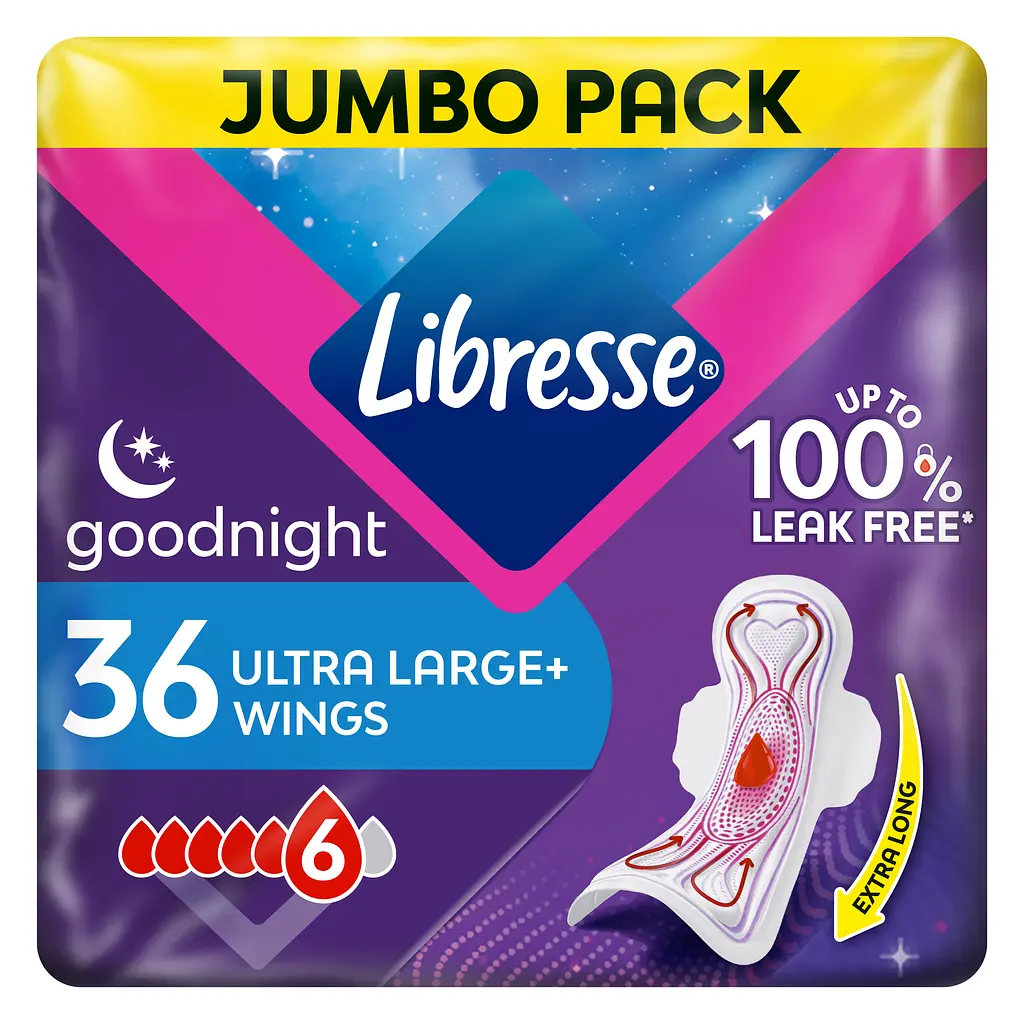 Прокладки гігієнічні Libresse Ultra Goodnight Large 36 шт.