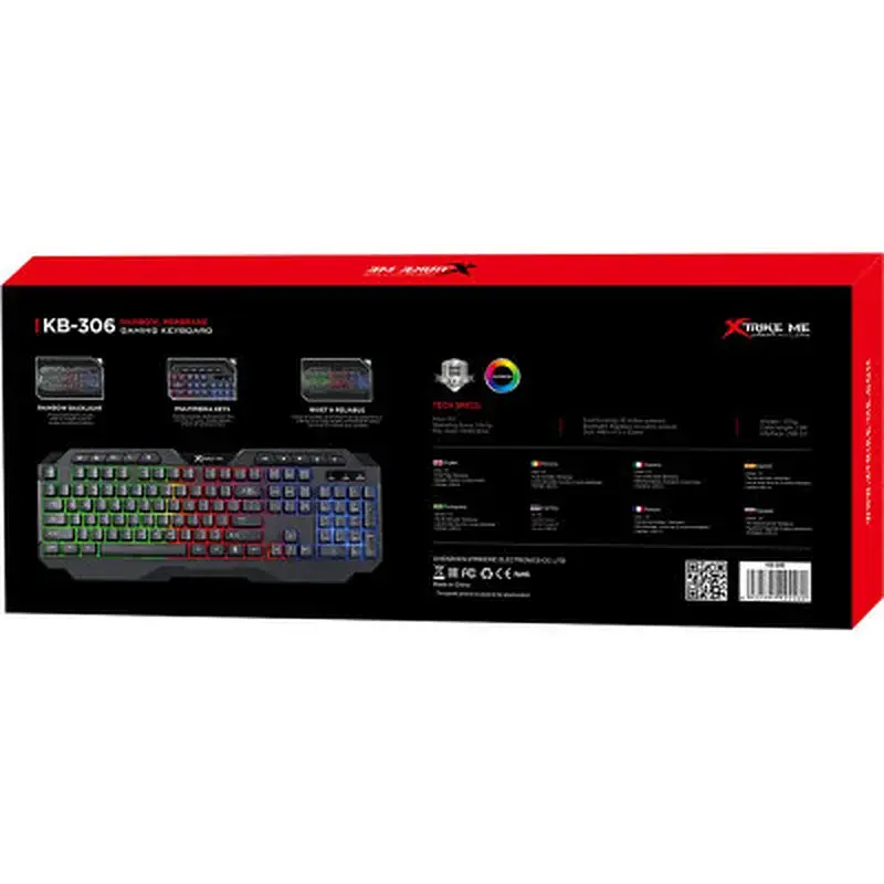 Клавіатура Xtrike ME KB-306 LED USB UA Black (KB-306UA) - фото 8