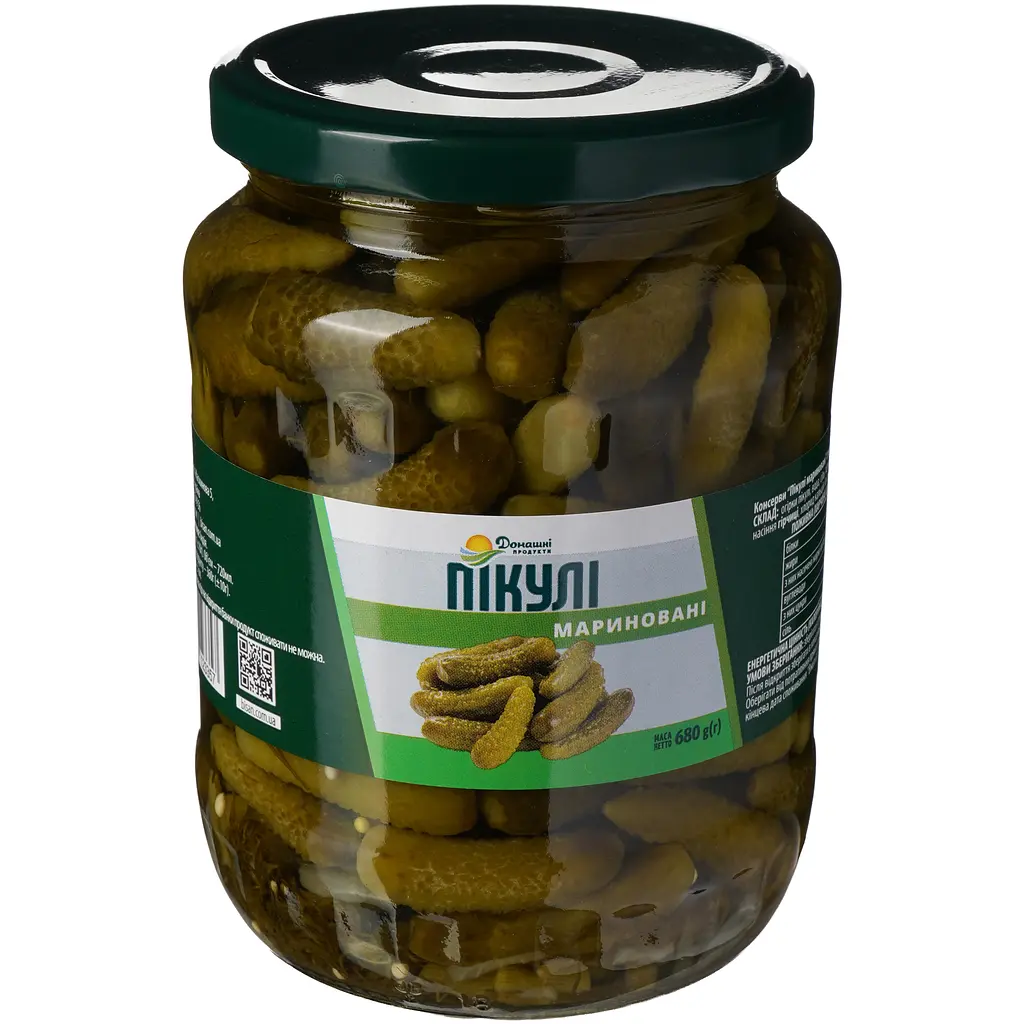 Пікулі Домашні продукти Огірки мариновані 680 г - фото 3