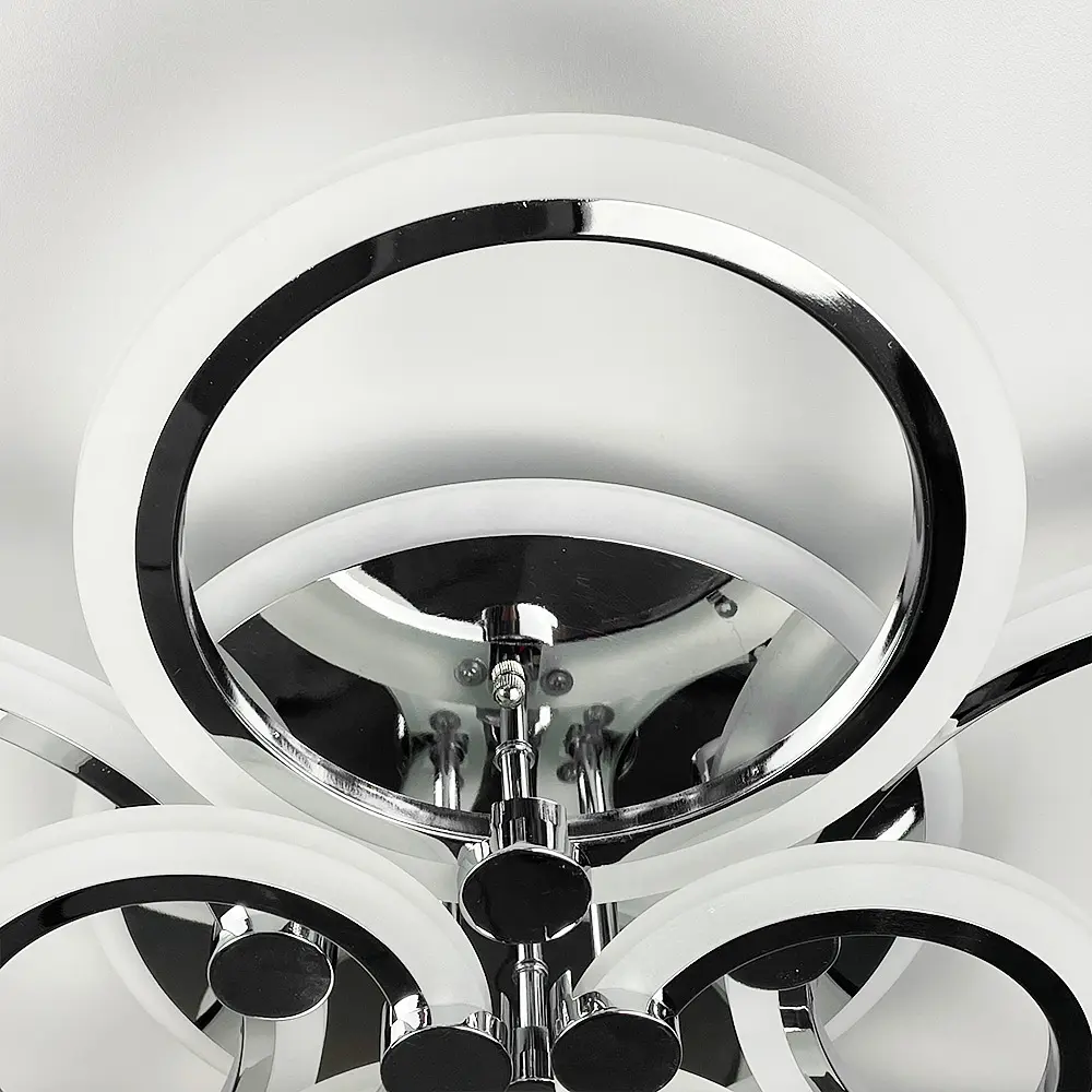 Светодиодная люстра Senta на 6 колец в серебряном корпусе Line.F A 2374/6 RGB CH - фото 6