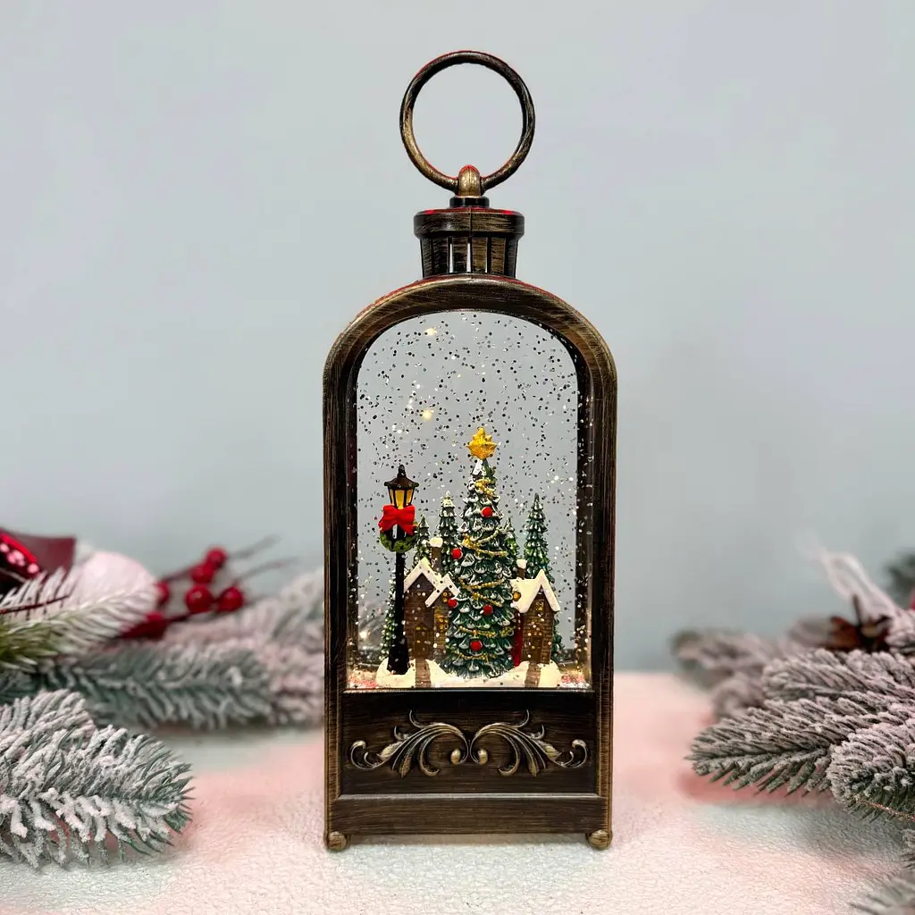 Новорічний світильник-нічник музичний з USB живленням та на батарейках 27.5 см - фото 2