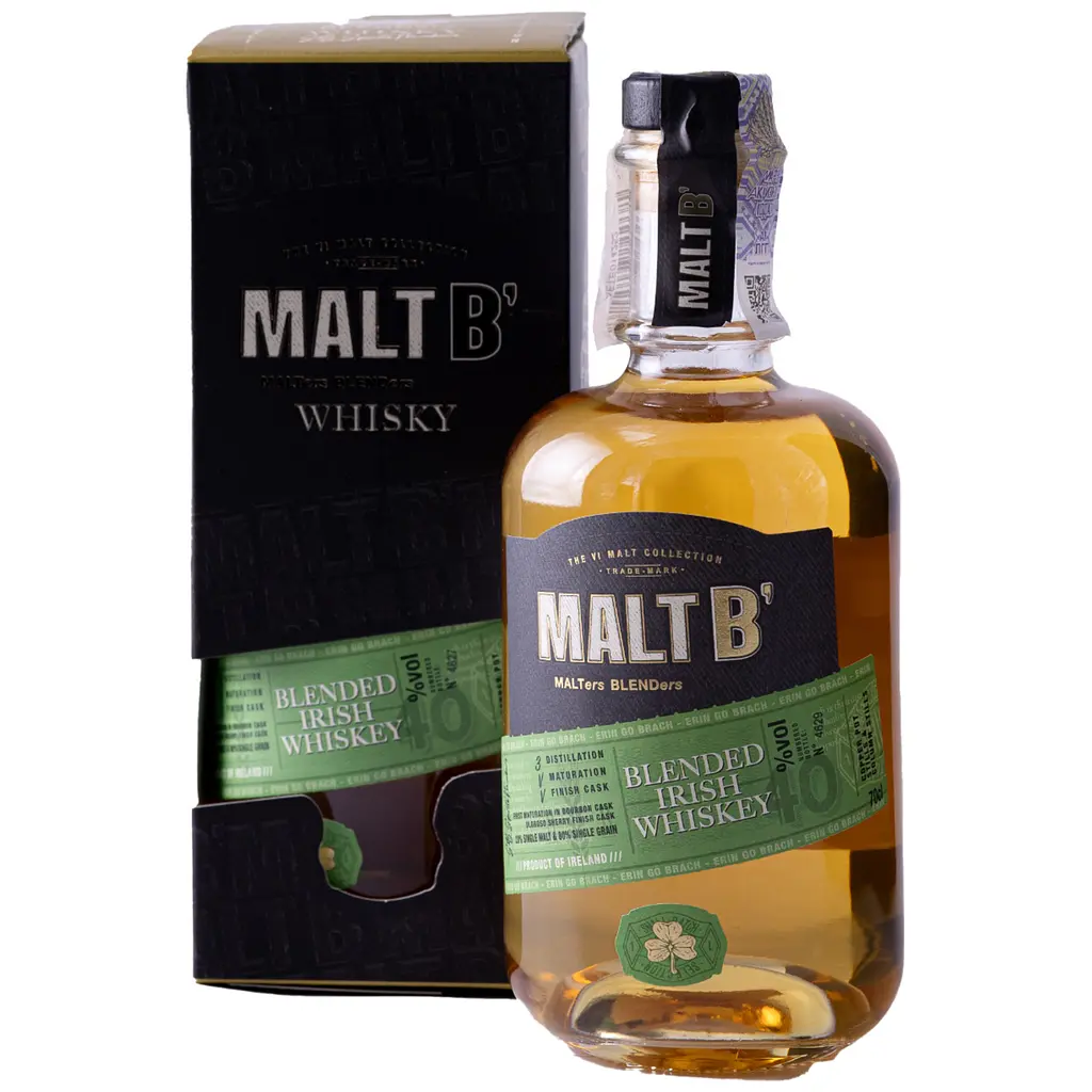 Виски Malt B Irish 40% 0.7 л в подарочной упаковке (8425027004039) - фото 3