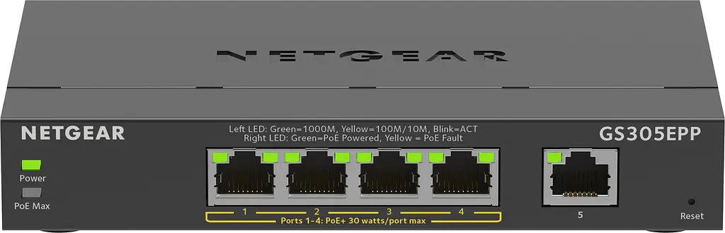 Комутатор GS305EPP 5xGE (4xPoE), 120Вт, WebSmart NETGEAR teh0018196 - фото 2