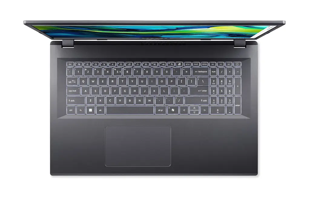 Ноутбук Acer Aspire 17 A17-51M 17.3 FHD IPS, Intel 7-150U, 32GB, F1TB, UMA, Lin, сірий (NX.J0JEU.004) - фото 4