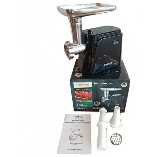 Електром'ясорубка з насадками для соку Rainberg 677  - фото 2