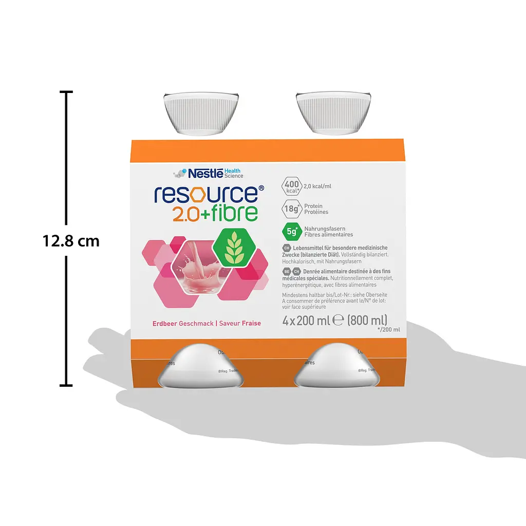 Набор энтеральное питание Nestle Health Science Resource 2.0+Fibre со вкусом клубники 3.2 л (4 уп. х 4 шт. х 200 мл) - фото 12
