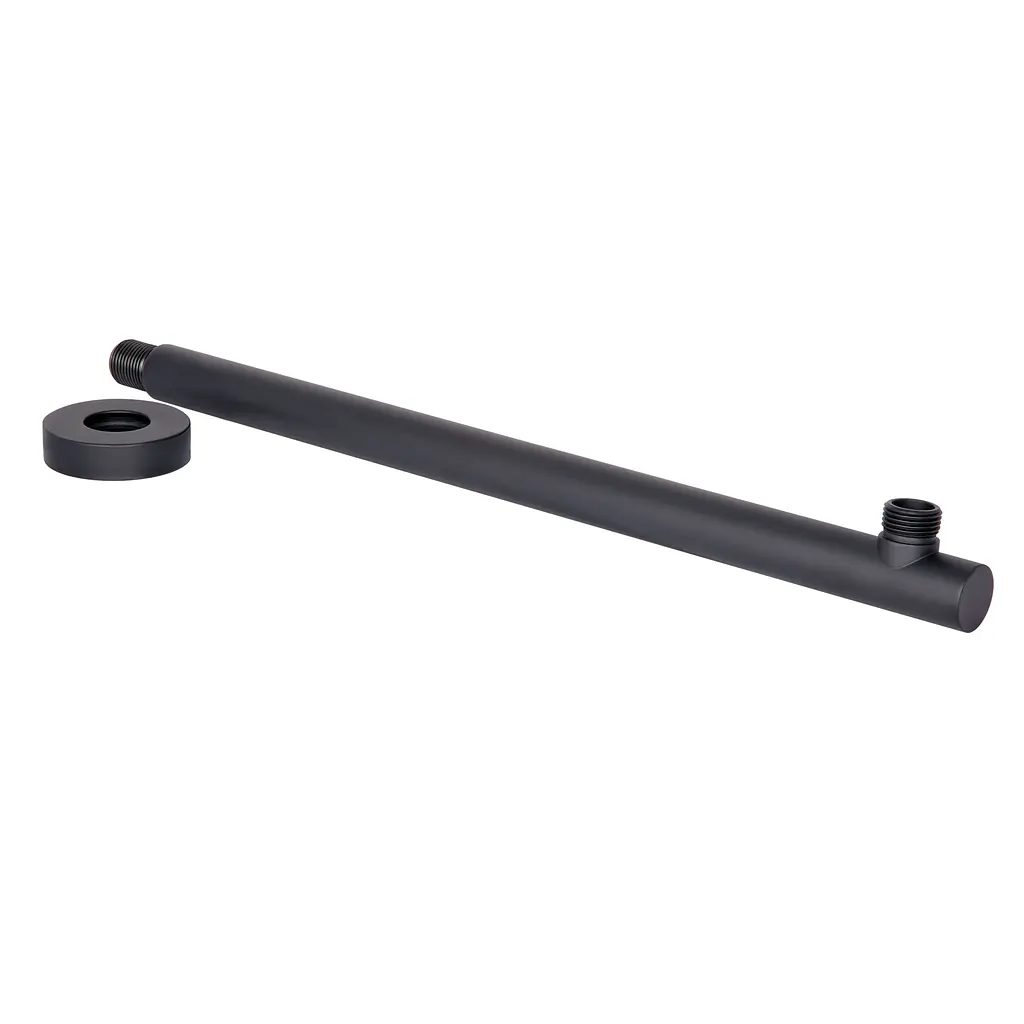 Кронштейн для верхнего душа Qtap Trubice 400 мм округлый QTTRU120BLM45927 Black matt Черный матовый - фото 4
