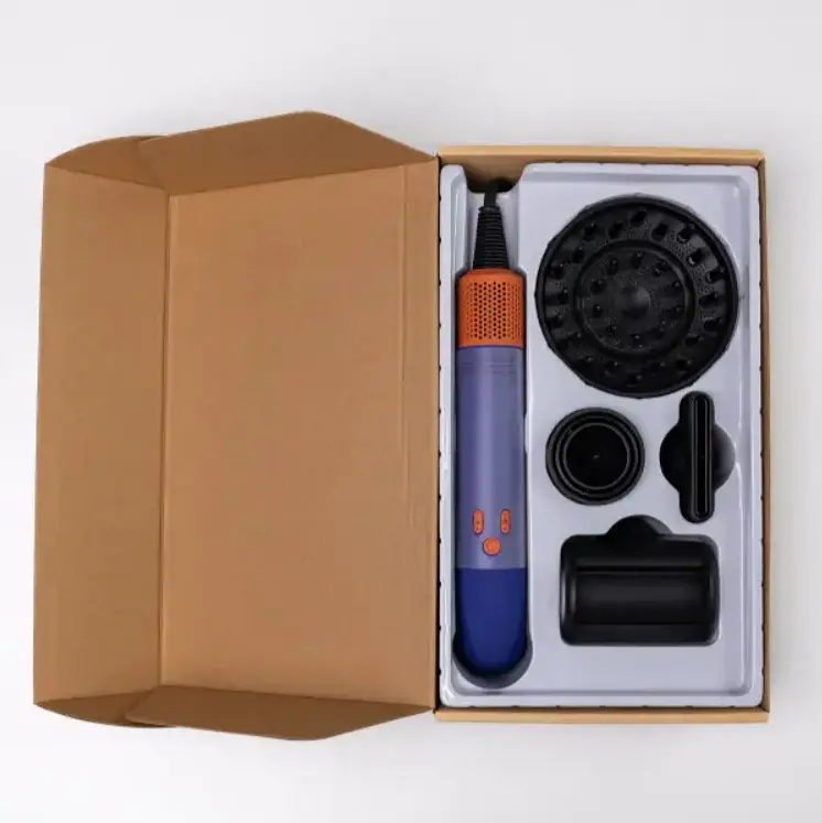 Фен-стайлер для волосся Super Hairdryer 1600 Вт 4 насадки, синій - фото 5