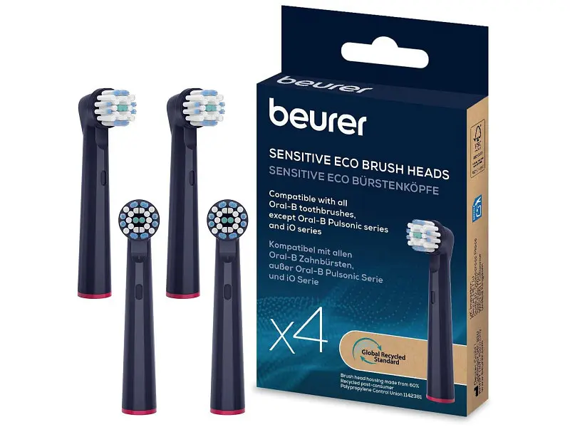 Насадки до зубних щіток Beurer TB 15/30/50 Sensitive GP 4 шт Blue (TB_15/30/50_S_4_GP) - фото 4