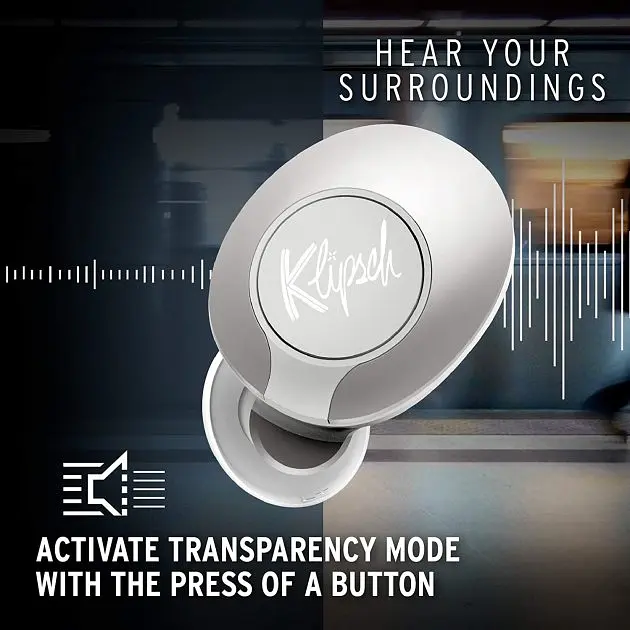 Наушники Klipsch T5 II True Wireless Earbuds ANC Silver - фото 4