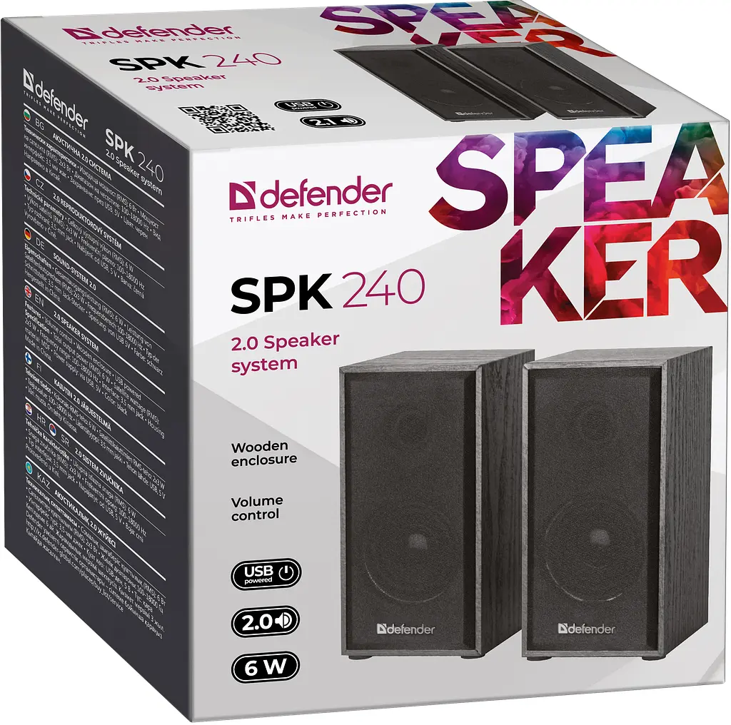 Акустика Defender 2.0 SPK 240 USB 6W чорний (65224) (6396189) - фото 6