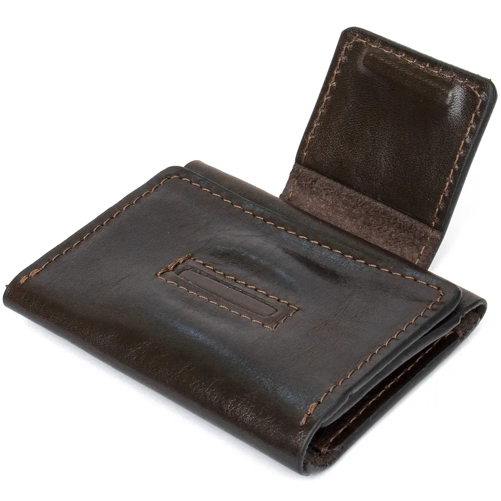 Визитница кожаная GRANDE PELLE 7х10х1.5 см acs0018799 - фото 3
