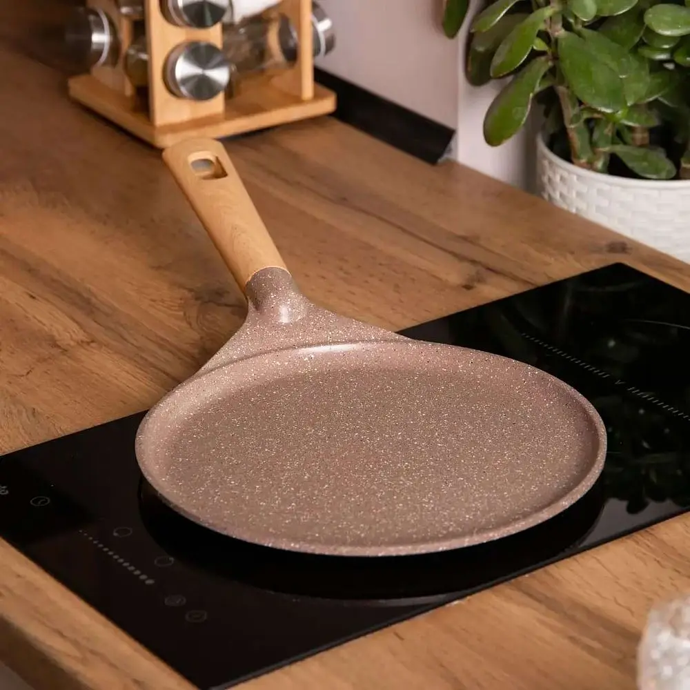 Сковорода для млинців MGC з мармуровим антипригарним покриттям 28 см, кавовий MGC HP-4-430CO - фото 5