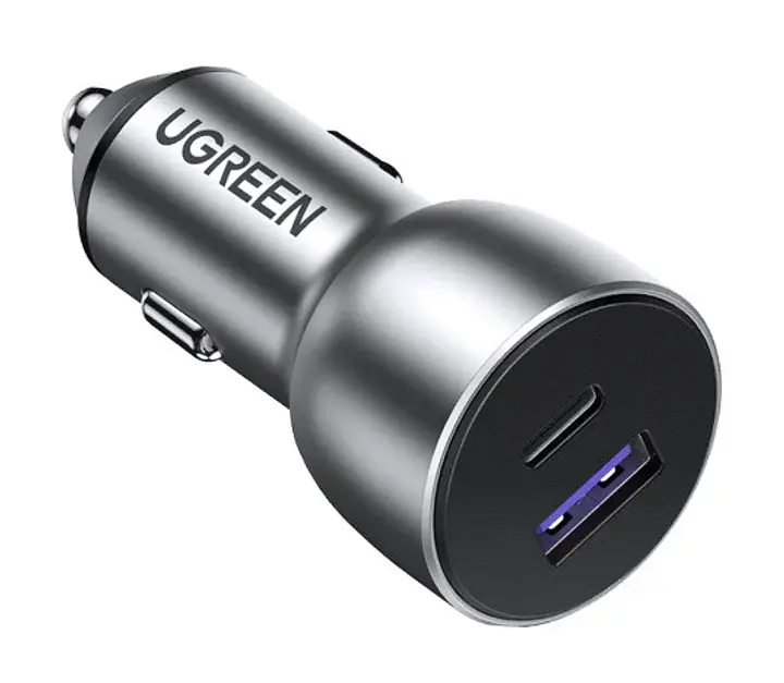 Зарядний адаптер для авто UGREEN CD213 2 порти C + U 52.5W сірий - фото 3