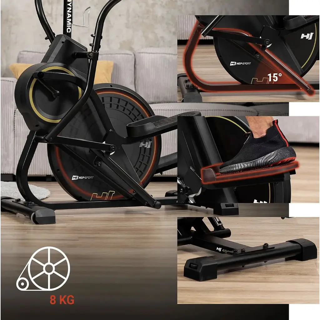Орбитрек магнитный Hop-Sport HS-450B Dynamic черно-золотистый - фото 9