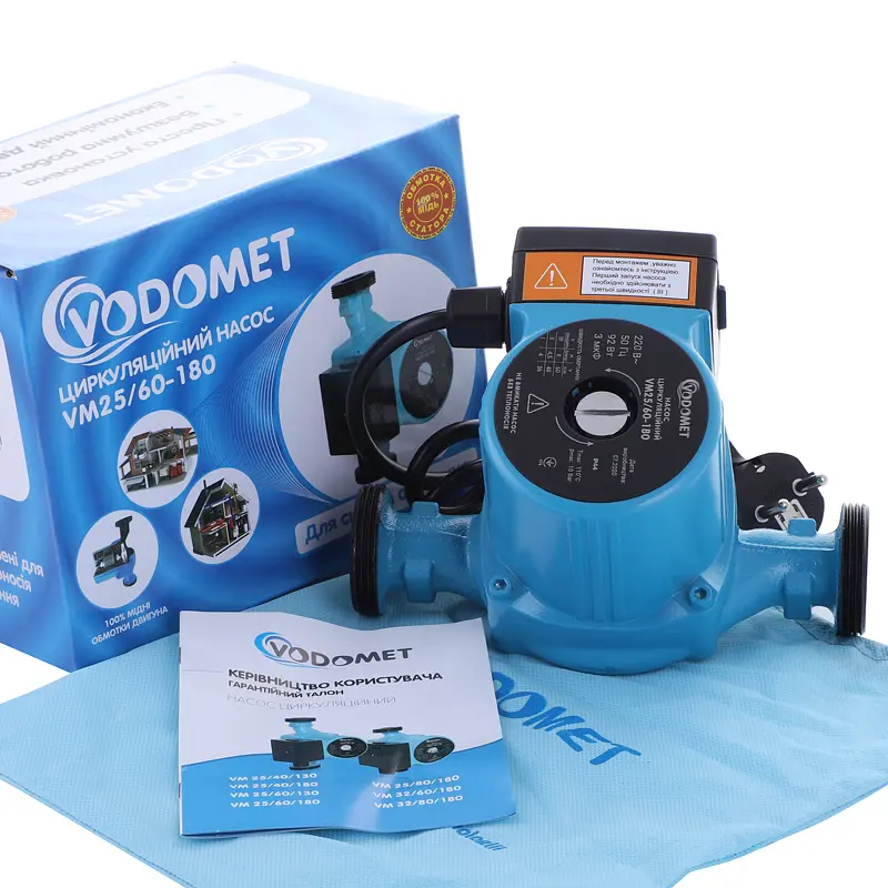 Насос циркуляційний Vodomet VM25 / 60-180 з кабелем, без гайок VO0004 - фото 2