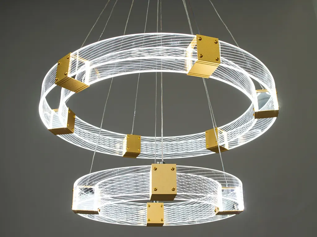 LED люстра підвісна на два кільця Diasha 1022-400+600 - фото 2