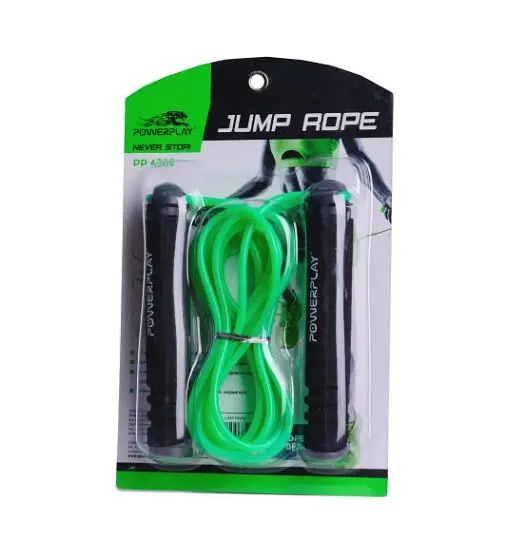 Скакалка PowerPlay 4205 Classic Plus Jump Rope Зелена 2,7 м (PP_4205_Green) - фото 5
