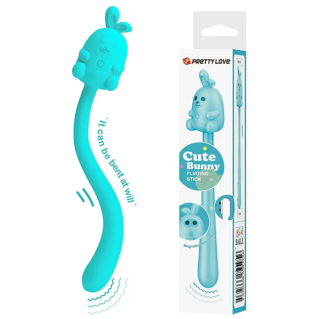 Вібратор Pretty Love Cute Bunny Turquoise, 7 vibration functions - фото 2