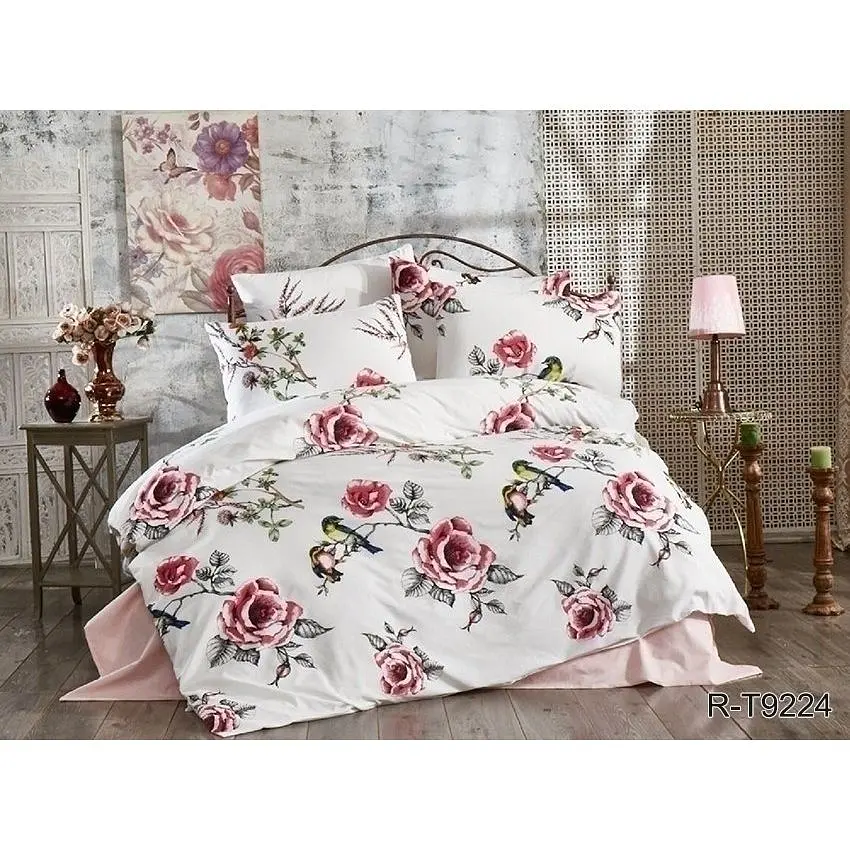 Комплект постільної білизни з компаньйоном (R-T9224) Євро TAG tekstil pbe0037182 - фото 2