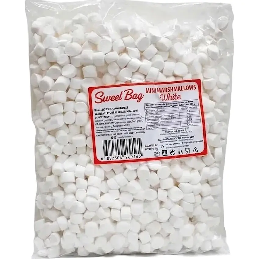 Маршмеллоу Sweet Bag Mini Marshmallow White міні зефір білий 1 кг
