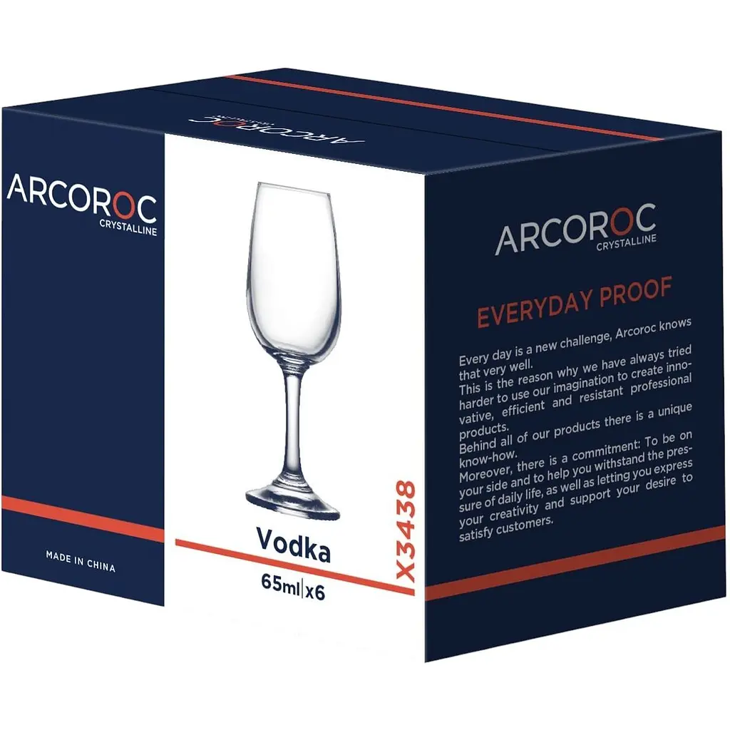 Набір чарок Arcoroc Vodka Stem на ніжці 6х65 мл (X3438) - фото 2
