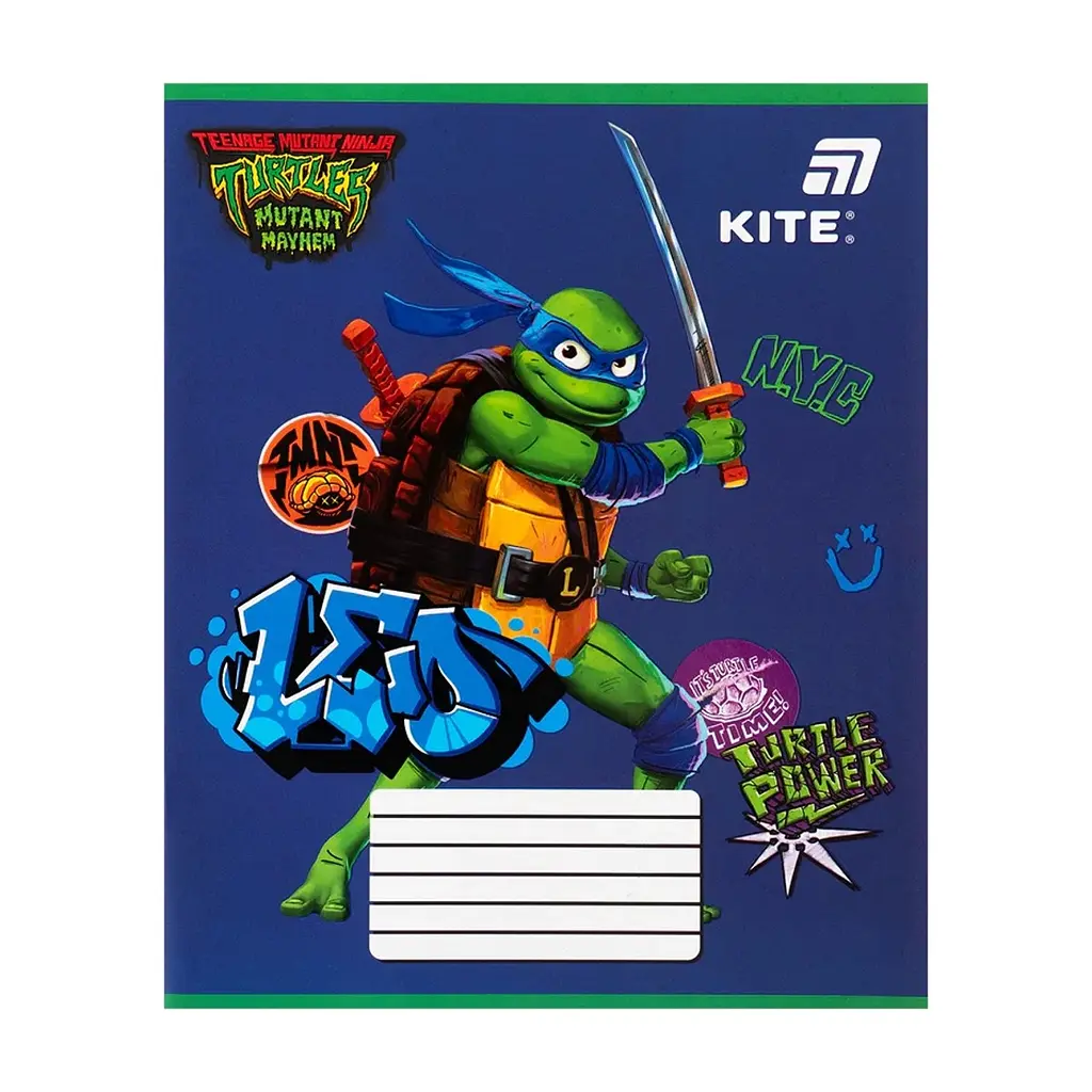 Зошит Kite Ninjia Turtles, 12 аркушів, коса лінія (NT26-235), в асортименті - фото 7