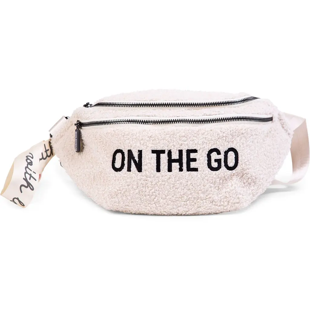 Сумка через плечо Childhome Banana bag Teddy White, бежевая (CWBANATW) - фото 7