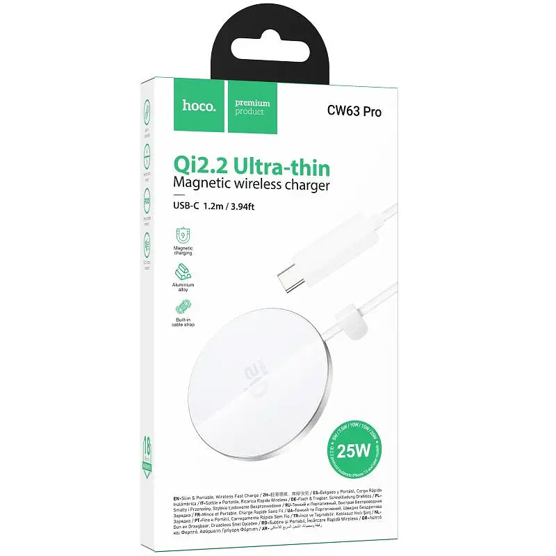 БЗУ Hoco CW63 Pro Fast Qi2 magnetic 25W White - фото 2