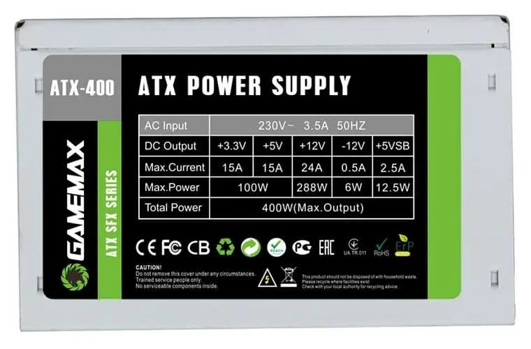Блок живлення GameMax 400W SFX (ATX-400W SFX) - фото 2