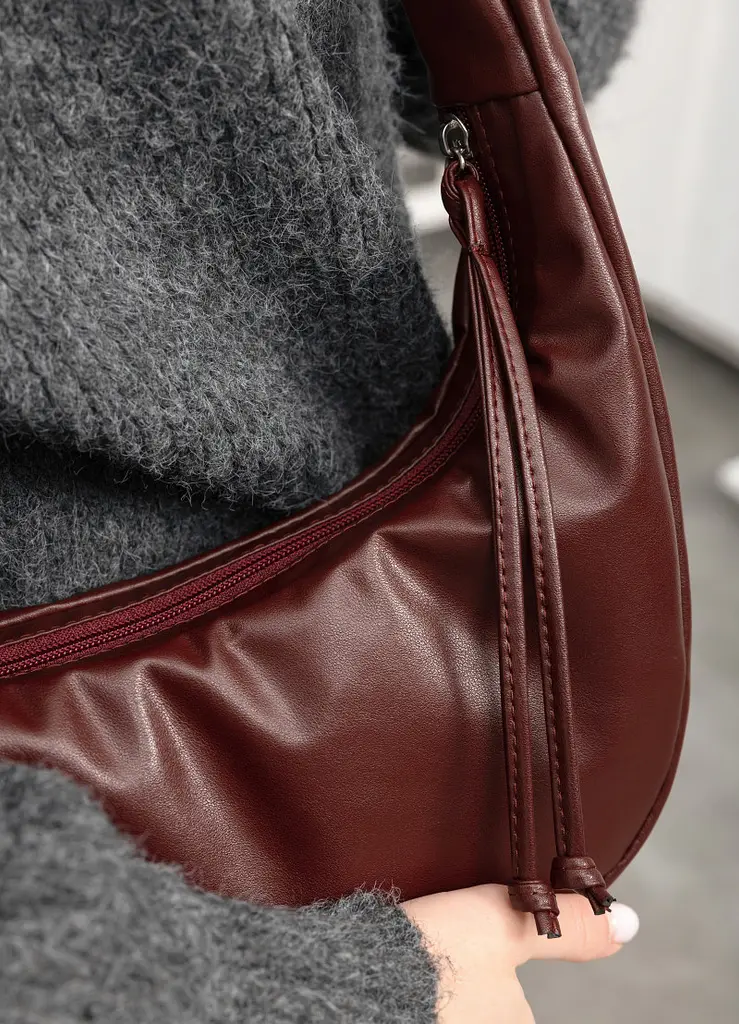 Жіноча сумка Sambag HOBO S бургунді 30 х 13 х 8 см (53100013) - фото 7