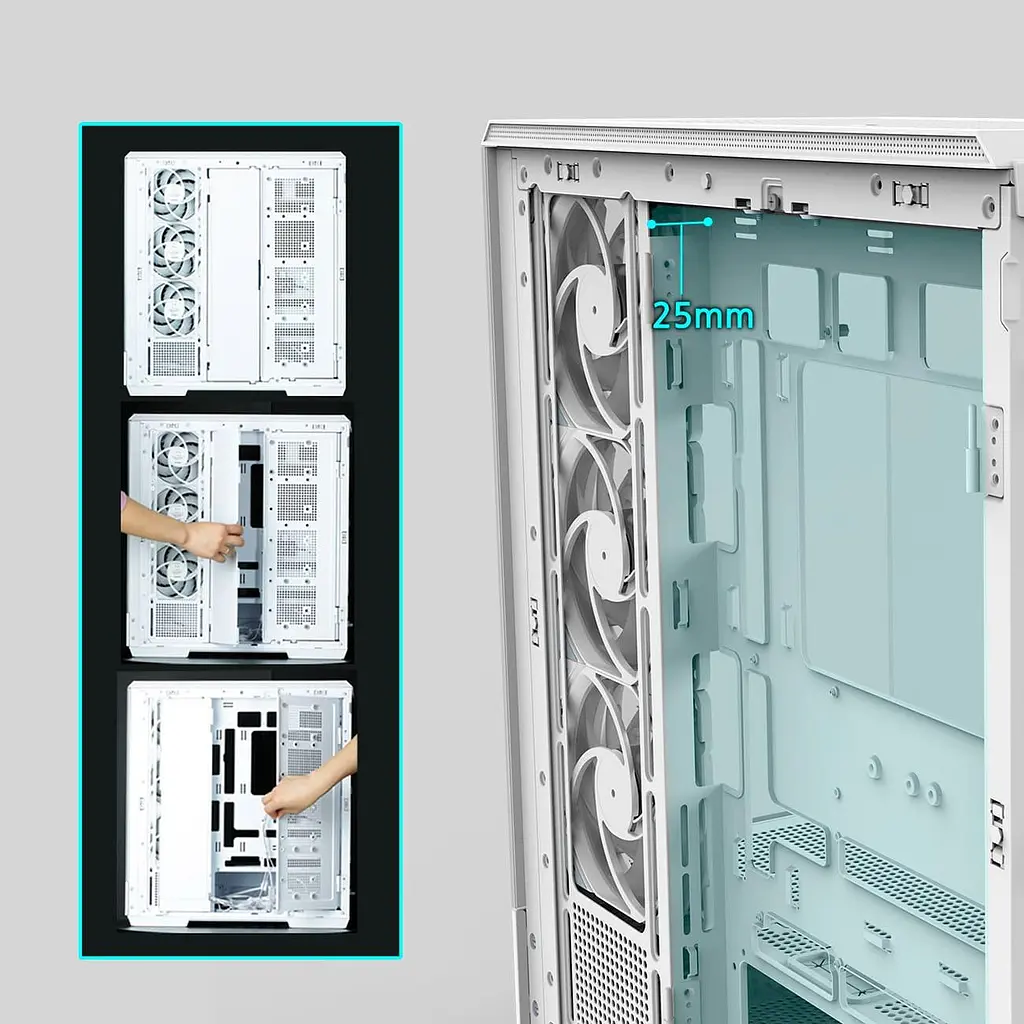 Корпус Zalman P50 DS белый (P50DSWHITE) без блока питания - фото 7