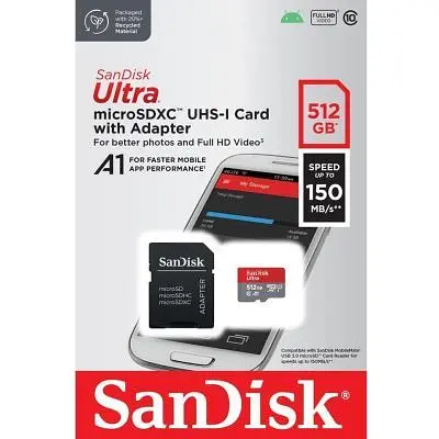 Карта памяти SanDisk 512GB microSDXC class 10 UHS-I Ultra (SDSQUAC-512G-GN6MA) - фото 3