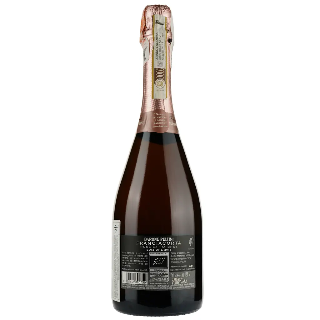 Ігристе вино Barone Pizzini Rose Franciacorta DOCG Edizione 2016, рожеве, екстра брют, 0,75 л - фото 2
