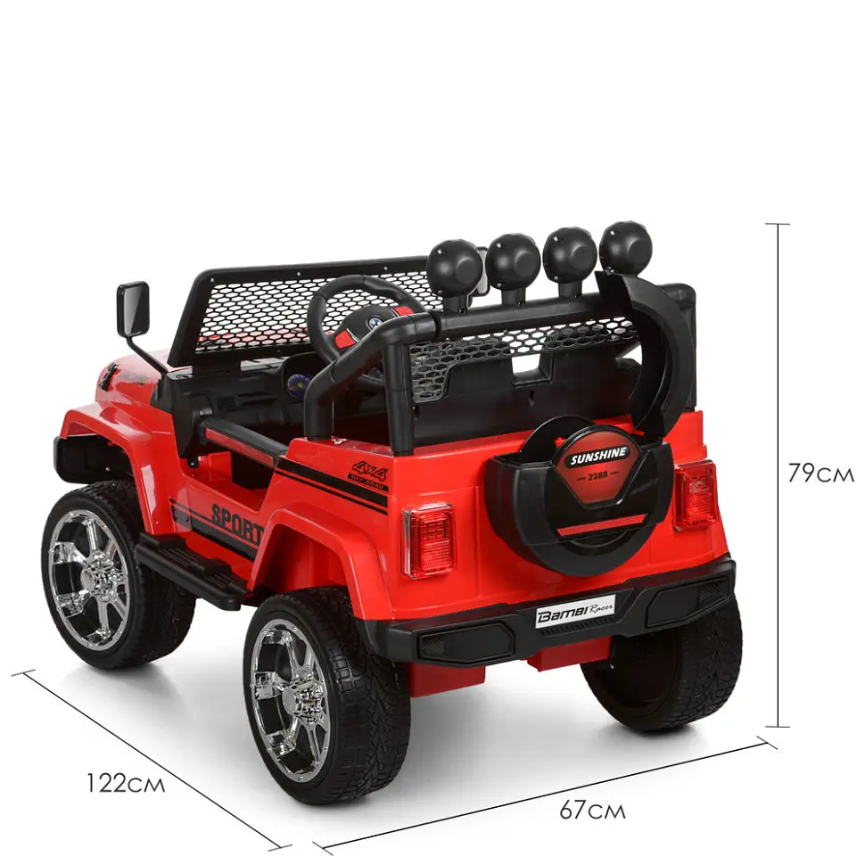 Дитячий електромобіль джип Bambi Racer M 3237EBLR-3 до 30 кг - фото 2