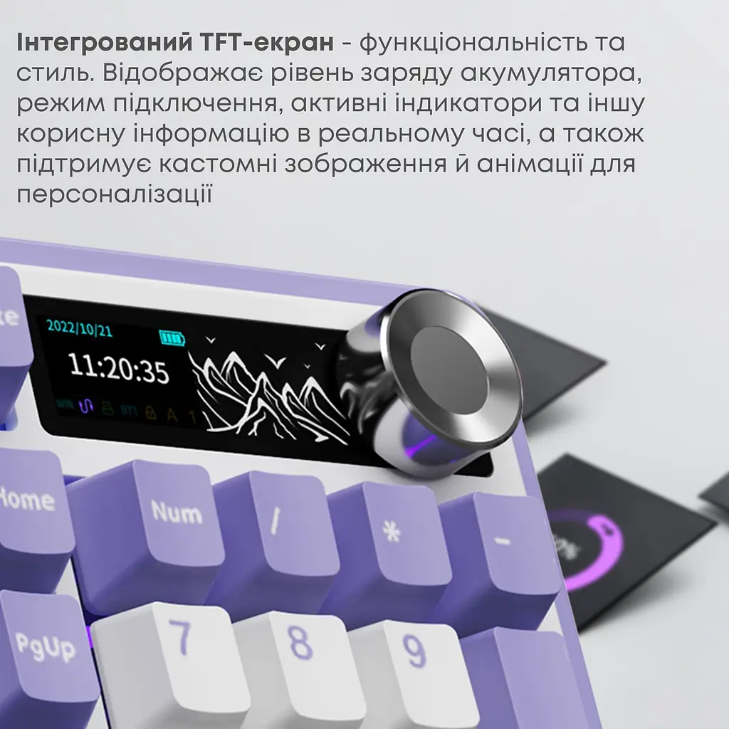 Клавиатура Ajazz AK980 V2 Maillard Switch Purple/White/Blue (AK980-V2-M-PWB) - фото 9
