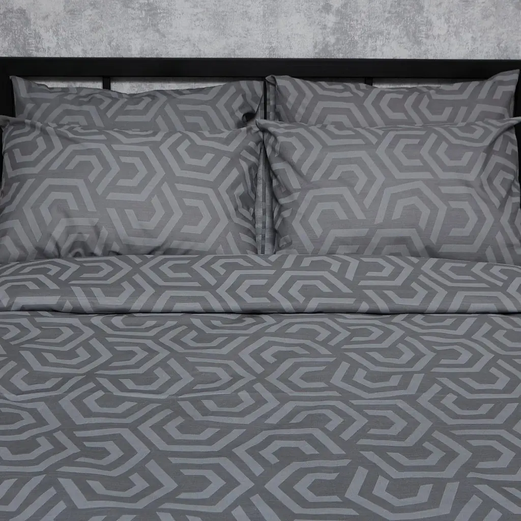 Комплект постільної білизни Moon&Star Бязь Gold Люкс Urban Style King Size 220x240 наволочки 4х50х70 - фото 6