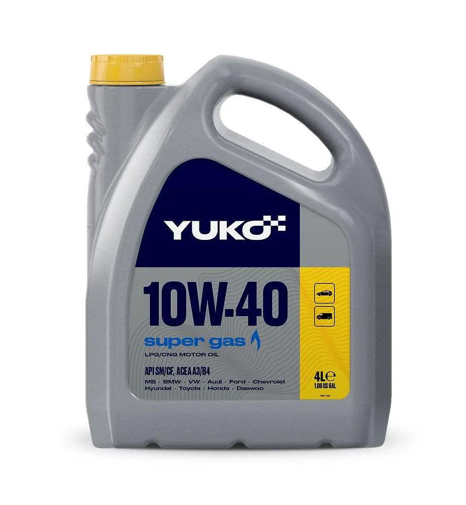 Автомобільна моторна олива YUKO SUPER GAS 10W-40 4л